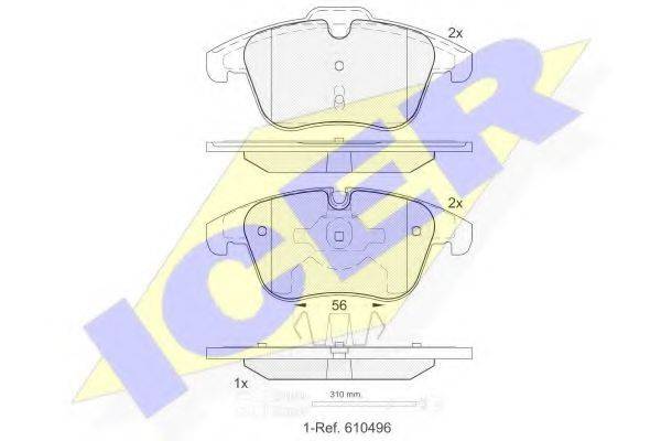 Комплект гальмівних колодок, дискове гальмо