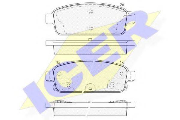 Комплект гальмівних колодок, дискове гальмо