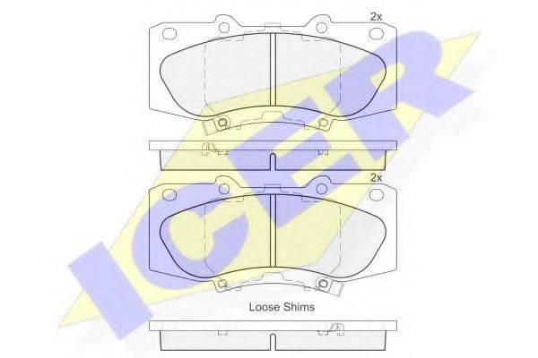Комплект гальмівних колодок, дискове гальмо