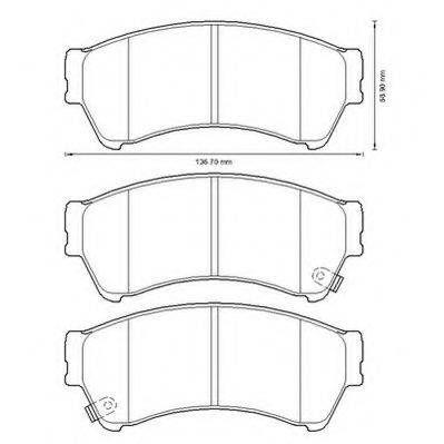 Комплект гальмівних колодок, дискове гальмо